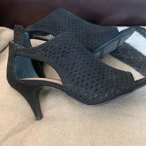 Suede Black Heels